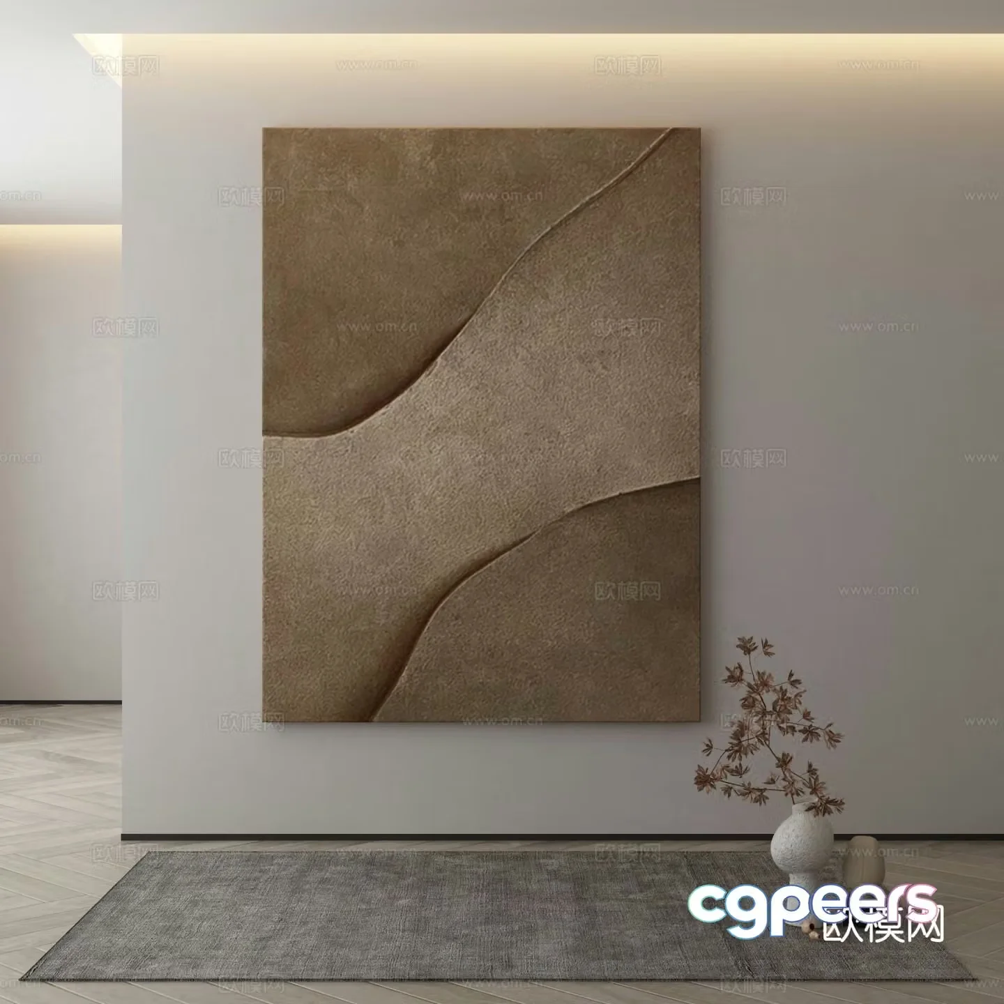Decorative painting texture painting hanging painting 3d model