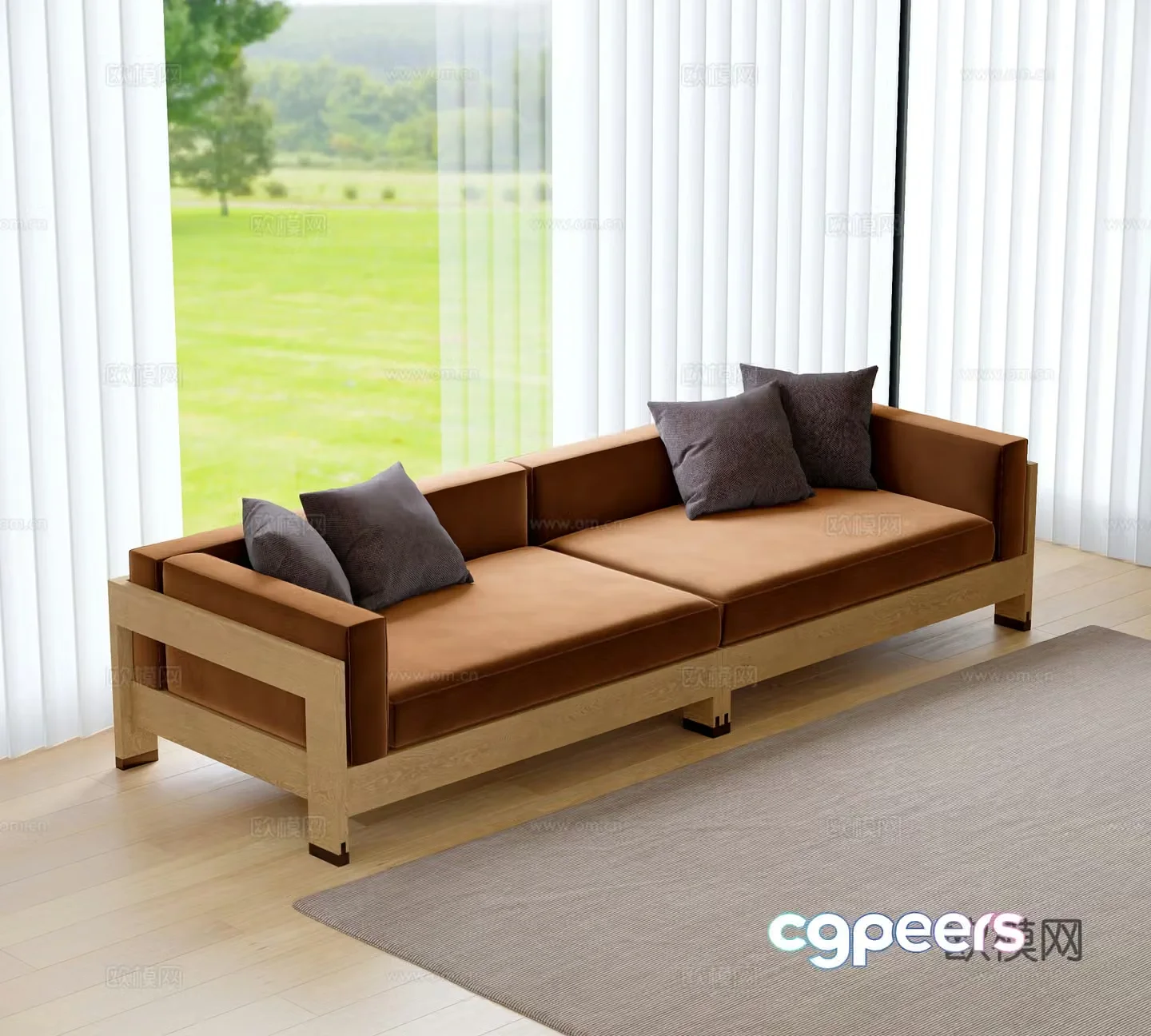 Modern love sofa 3d model