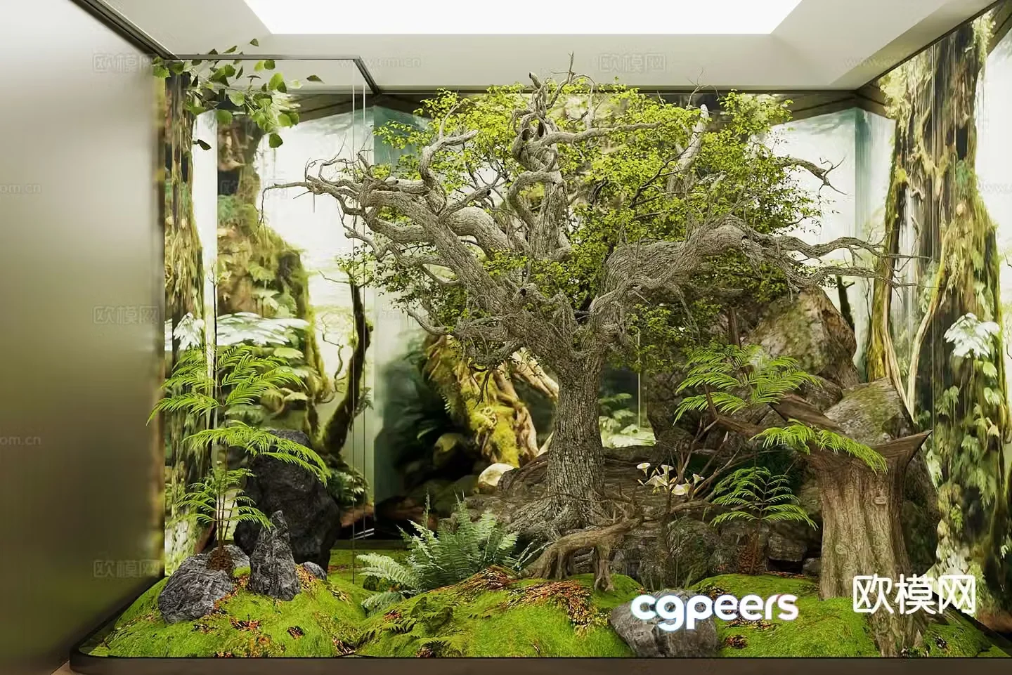 Modern indoor plant landscape green plant landscaping 3D model