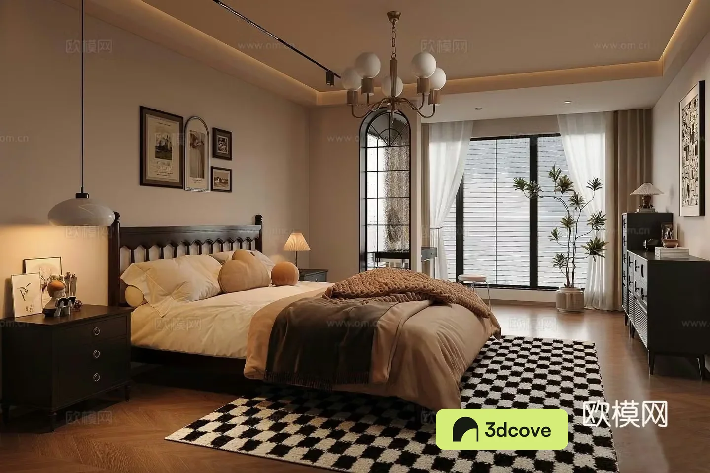 American retro home bedroom