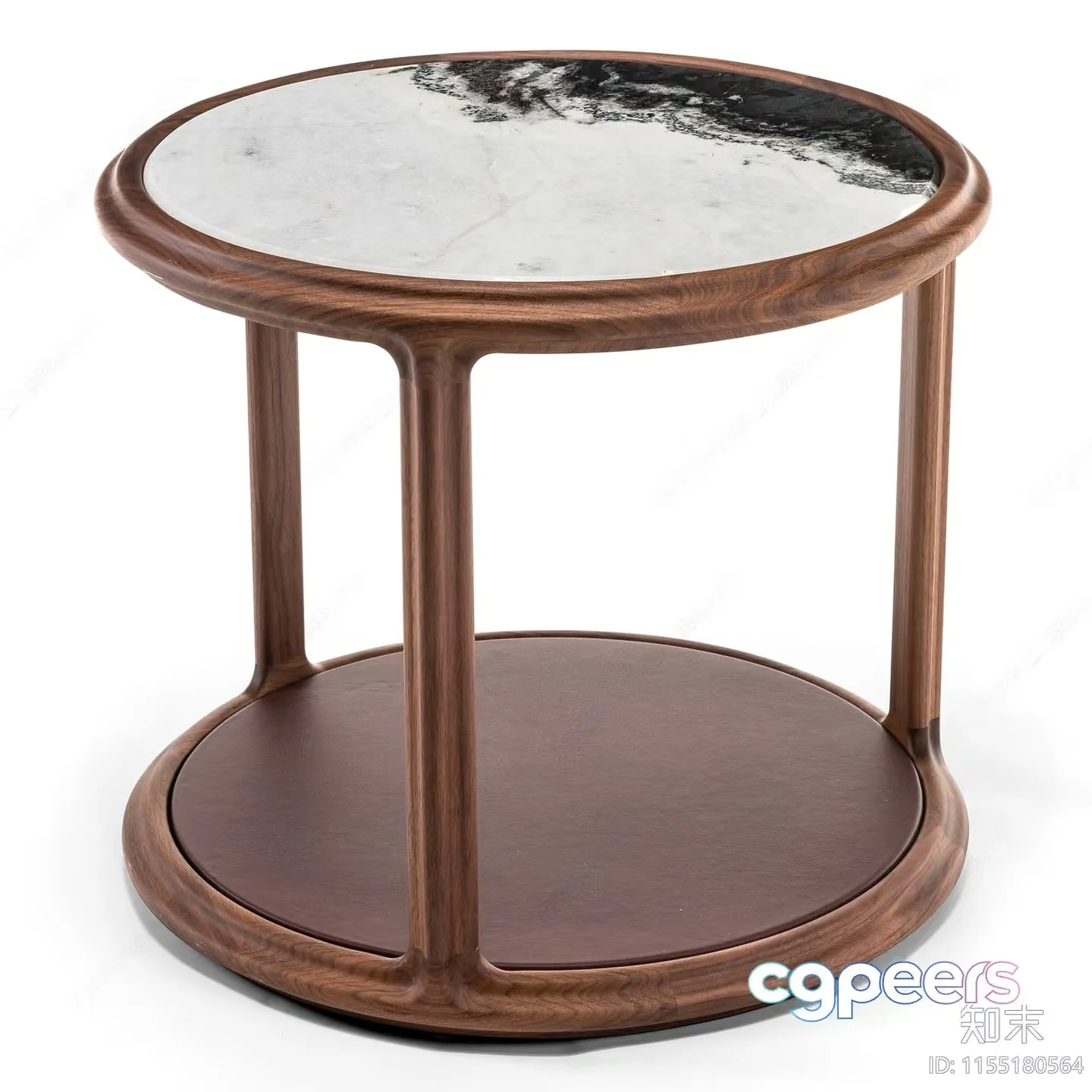 A Wooden Table With A Marble Top 3D Model – 16762 – VRAY Render