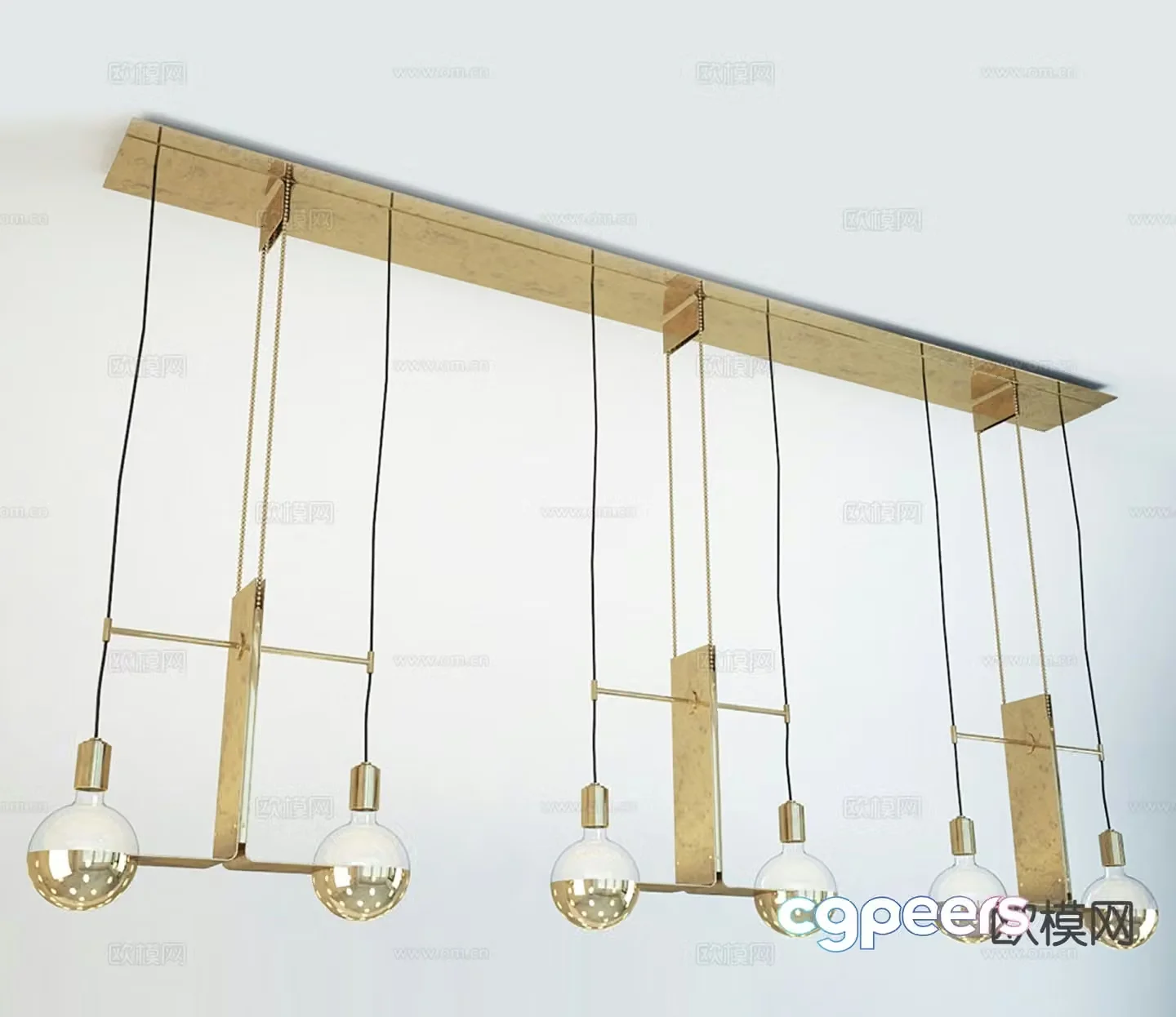 Light luxury chandelier creative chandelier 3d model