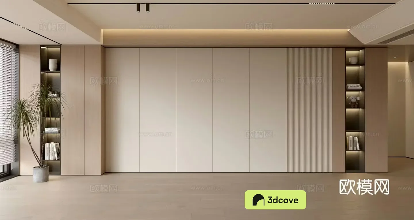 Modern minimalist background wall Sofa background wall