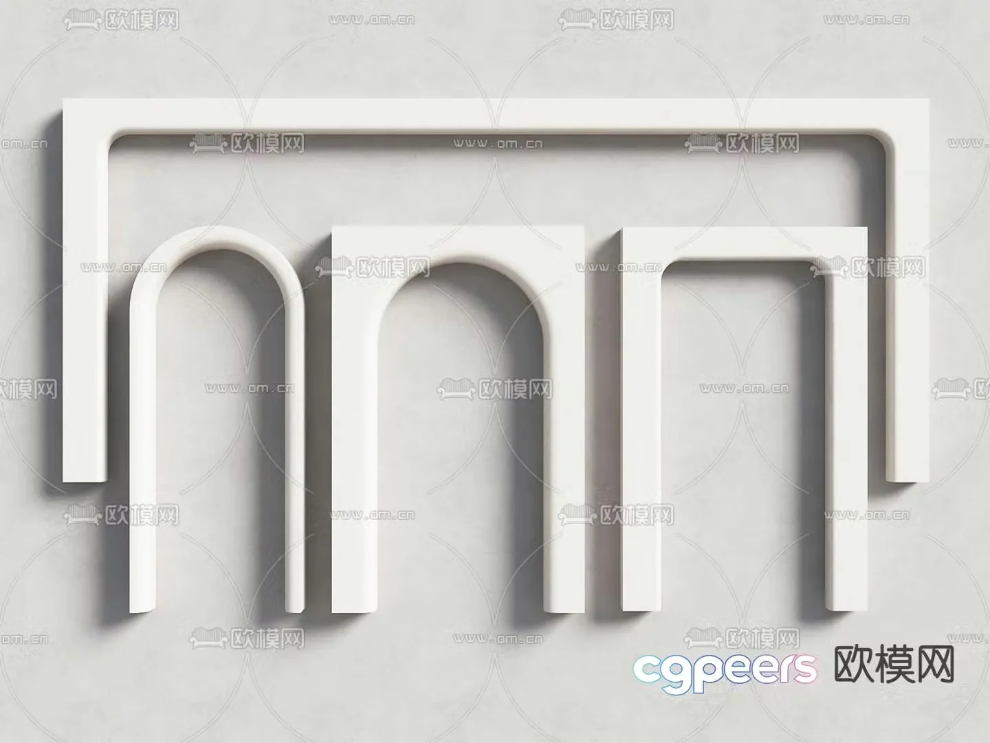 Door cover door pass door hole arched door 3D model
