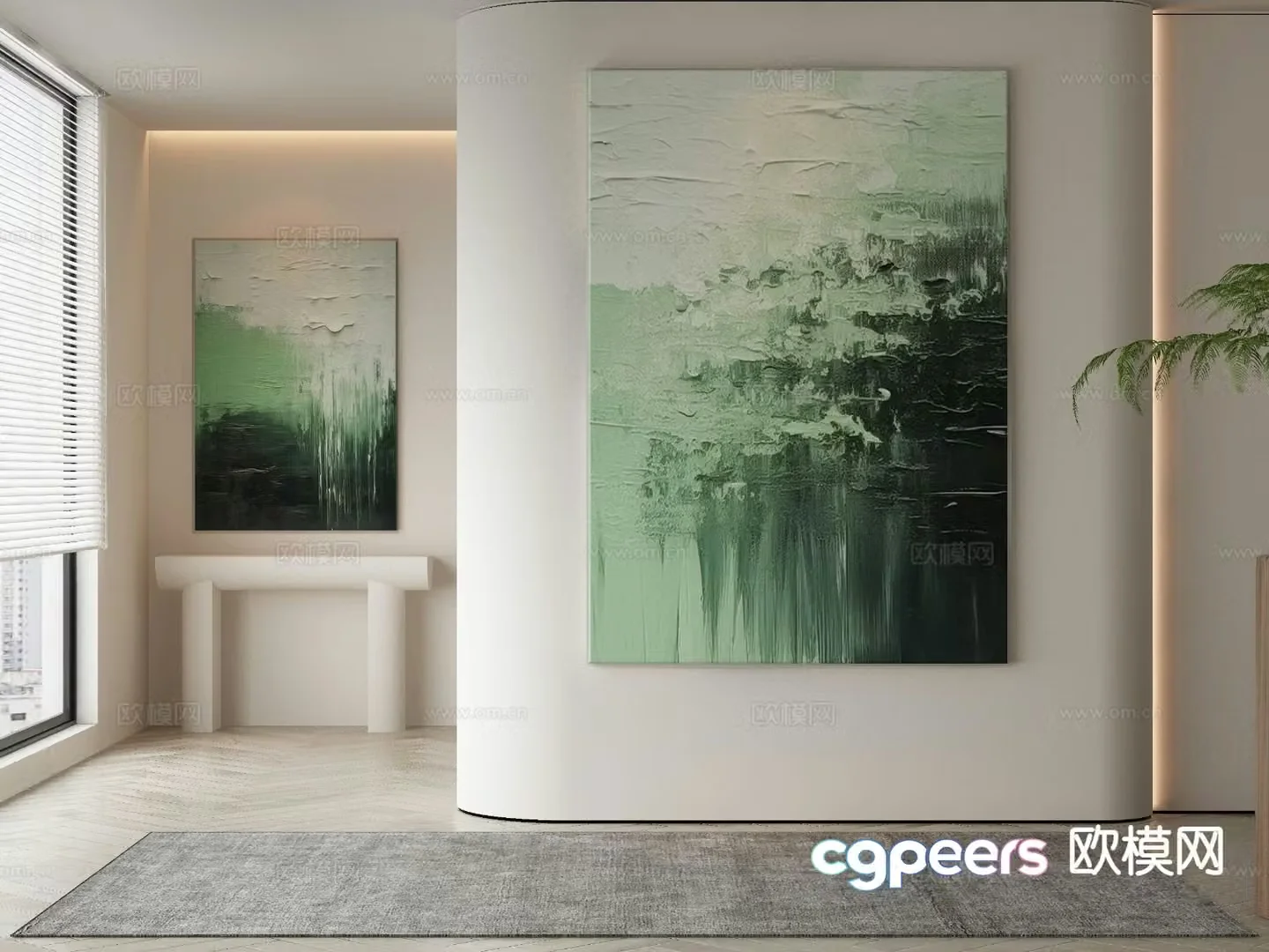 Wabi-sabi art painting texture painting decorative painting 3d model