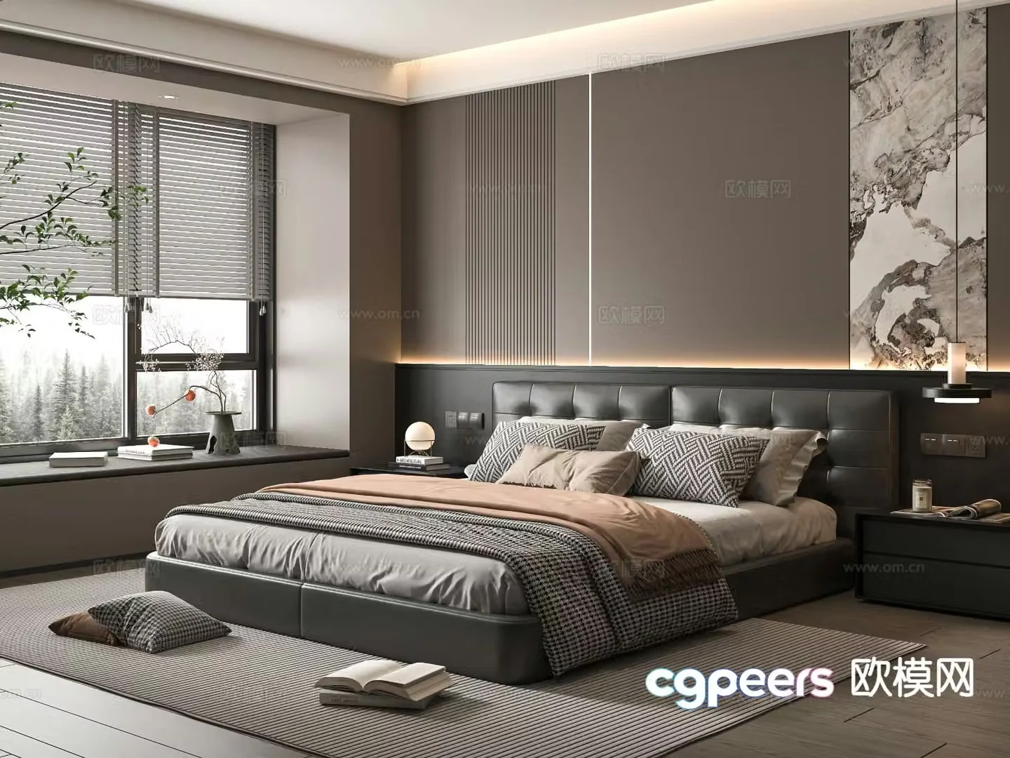 Italian style bedroom master bedroom 3d model