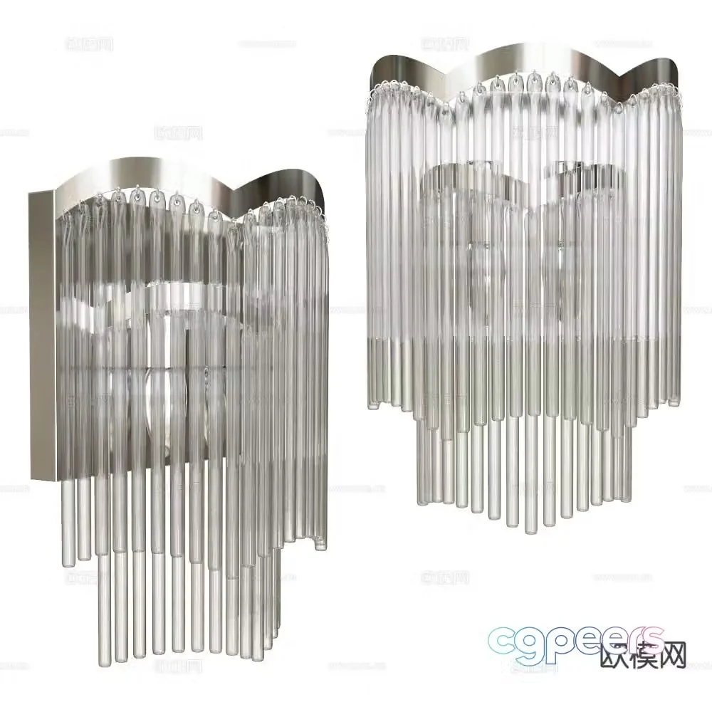 crystal wall lamp 3d model