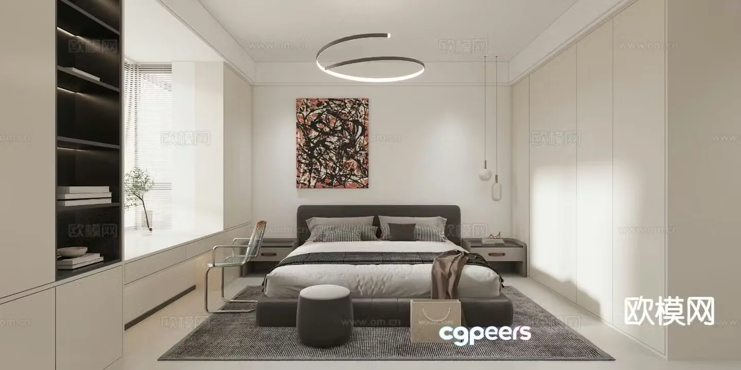 Modern bedroom master bedroom master bedroom 3d model