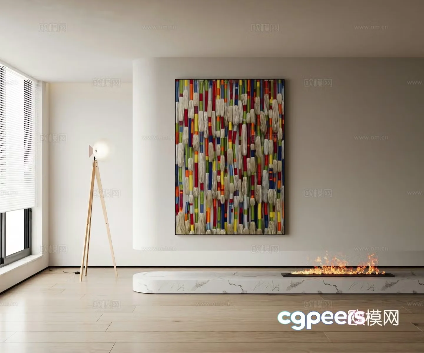 Modern decorative painting 3d model