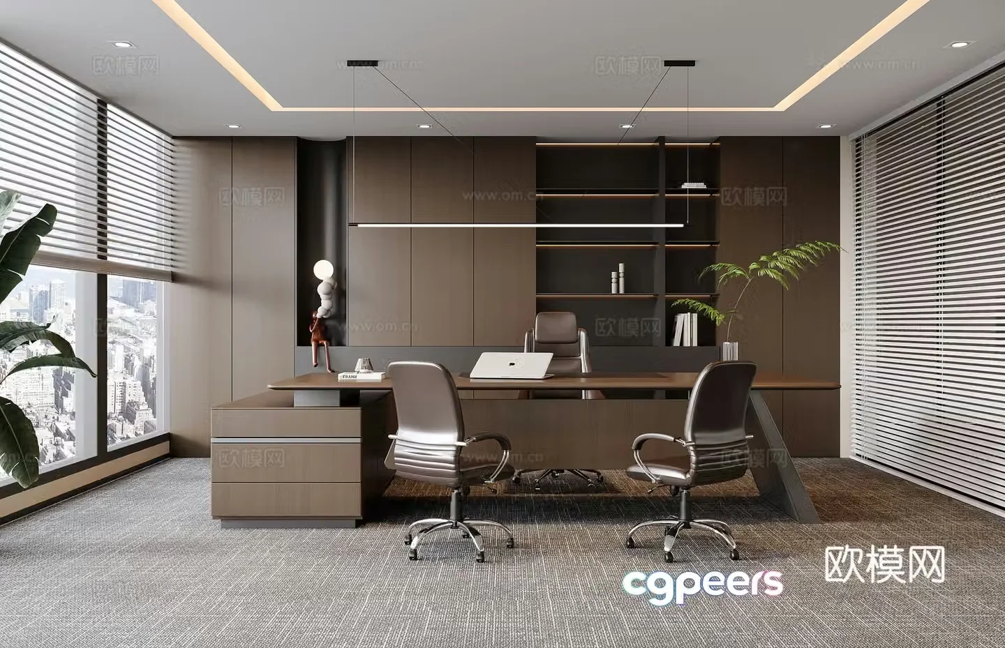 Modern Italian manager office 3d model