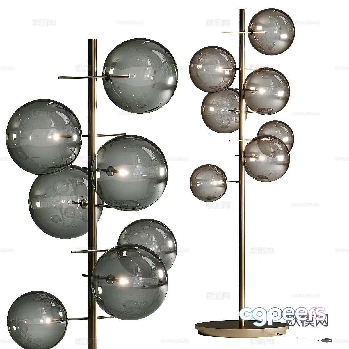 Modern Italian Gallotti Floor Lamp 3D Model