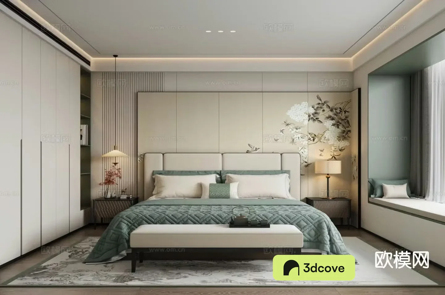 New Chinese style bedroom elders room