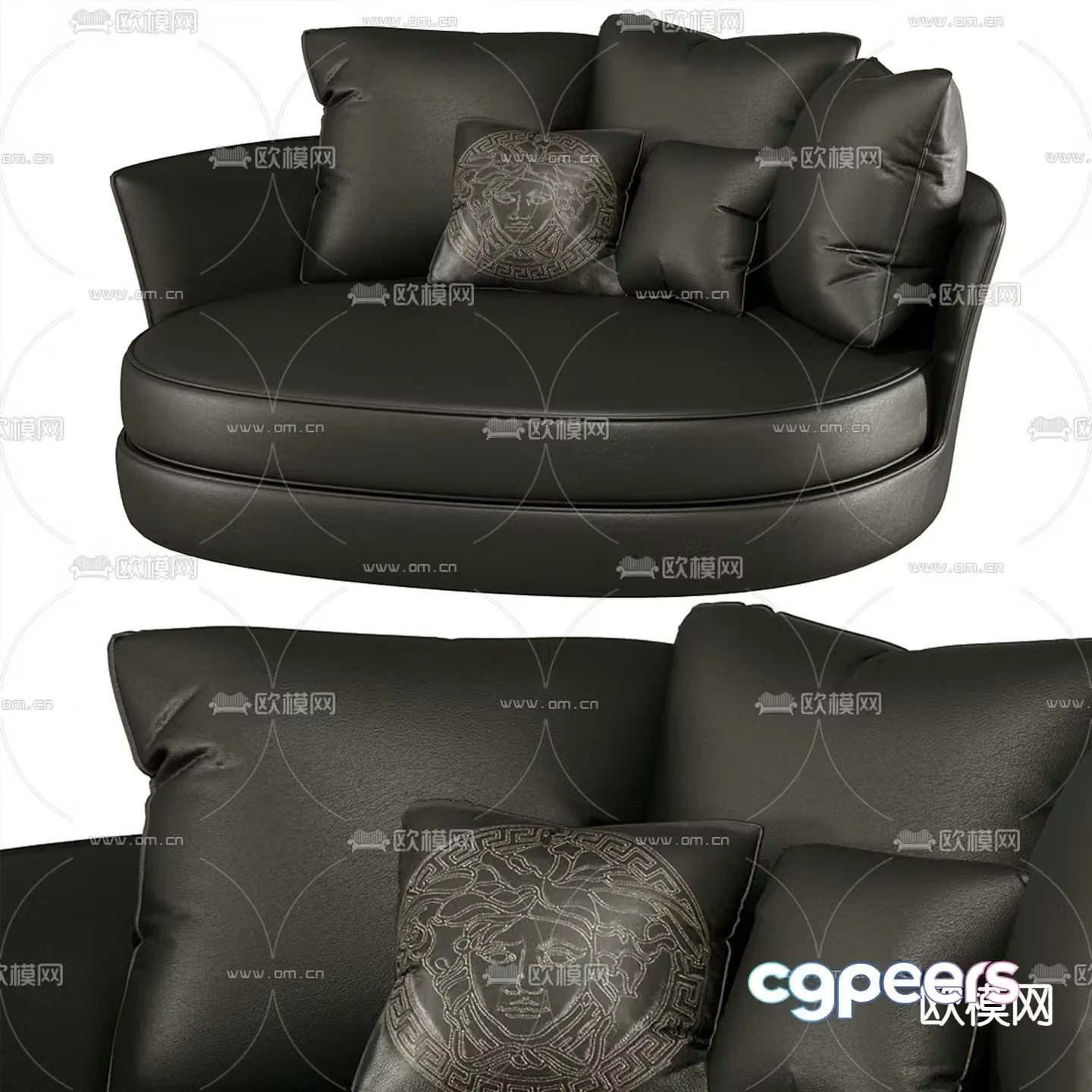 Versace leisure sofa single sofa 3d model