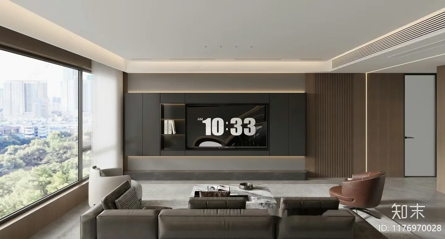 Modern Living Room 3D Model – 3797 – VRAY Render