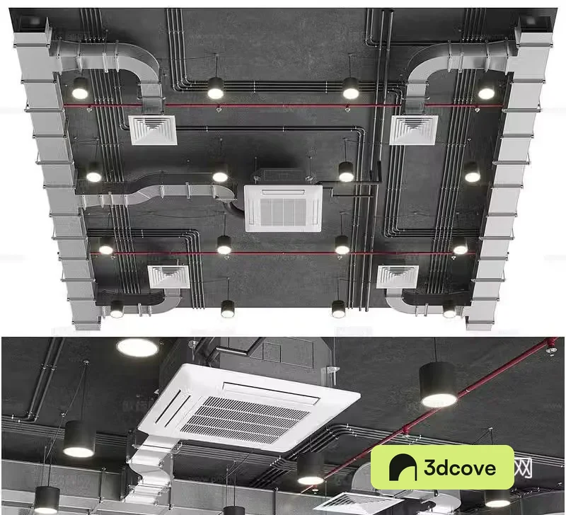 Industrial style ceiling pipe ceiling