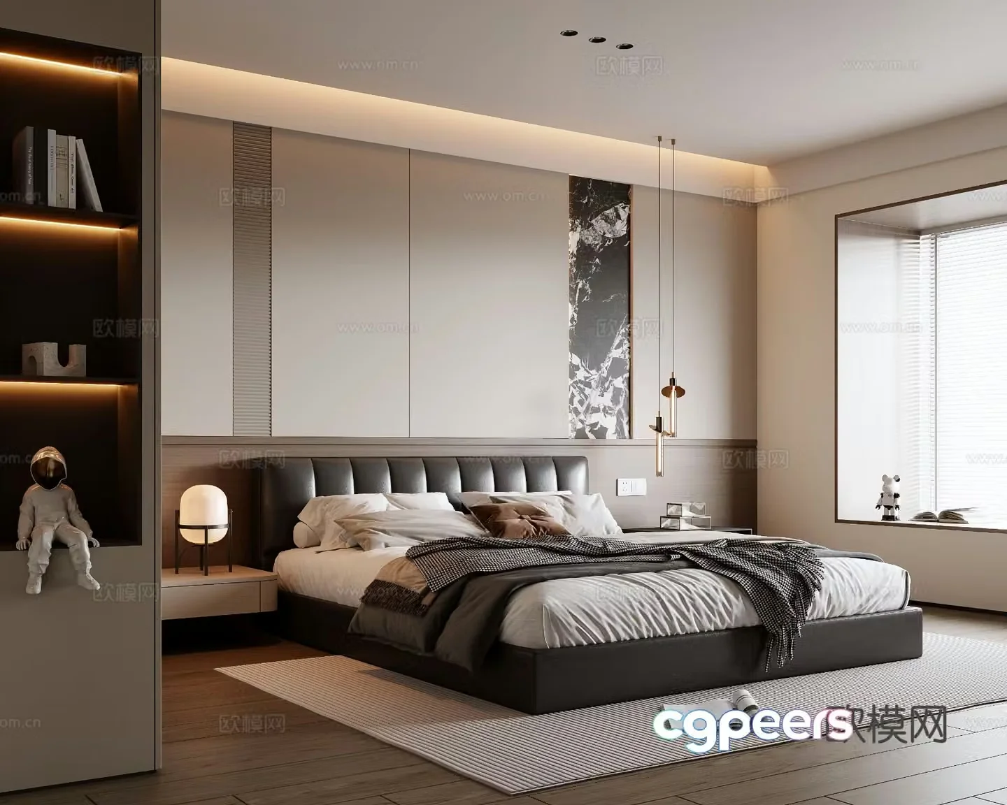 Italian style bedroom master bedroom 3d model