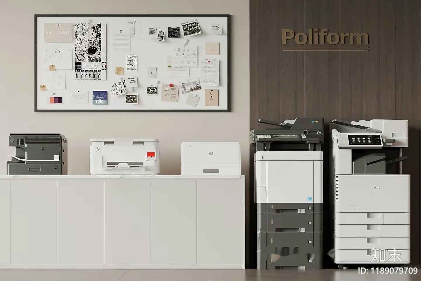 A Modern Office Space 3D Model – 19536 – VRAY Render