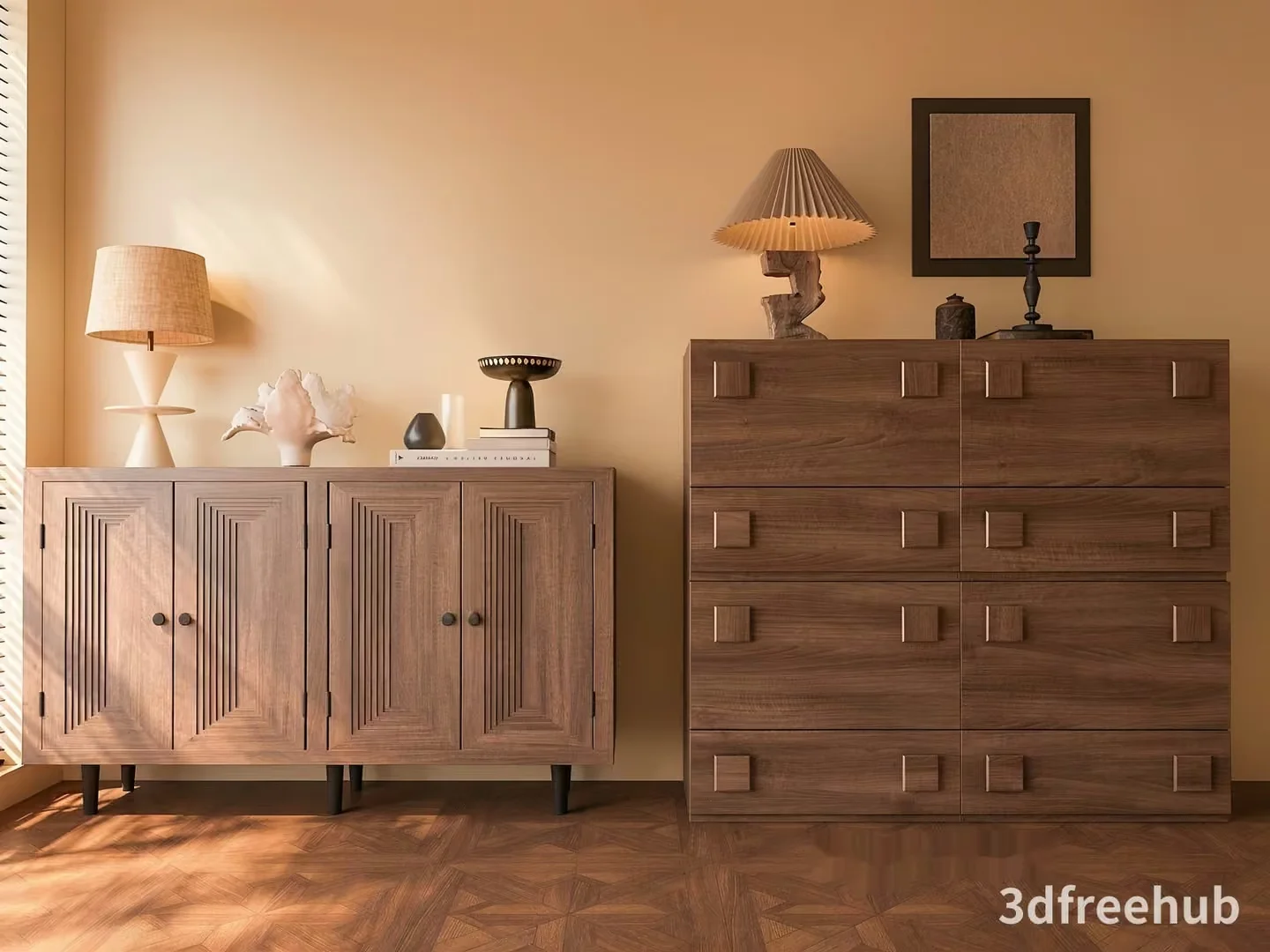 Modern Dresser 3D Model – 22002 – VRAY Render