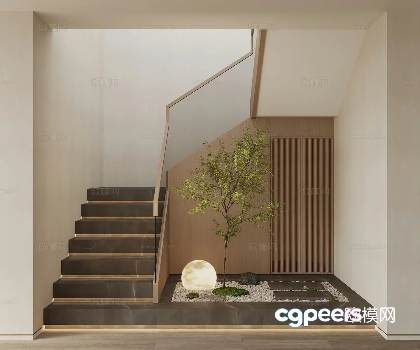 New Chinese stairwell 3D model