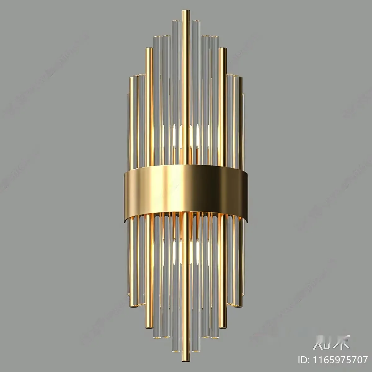 Gold Light Fixture 3D Model – 14074 – VRAY Render