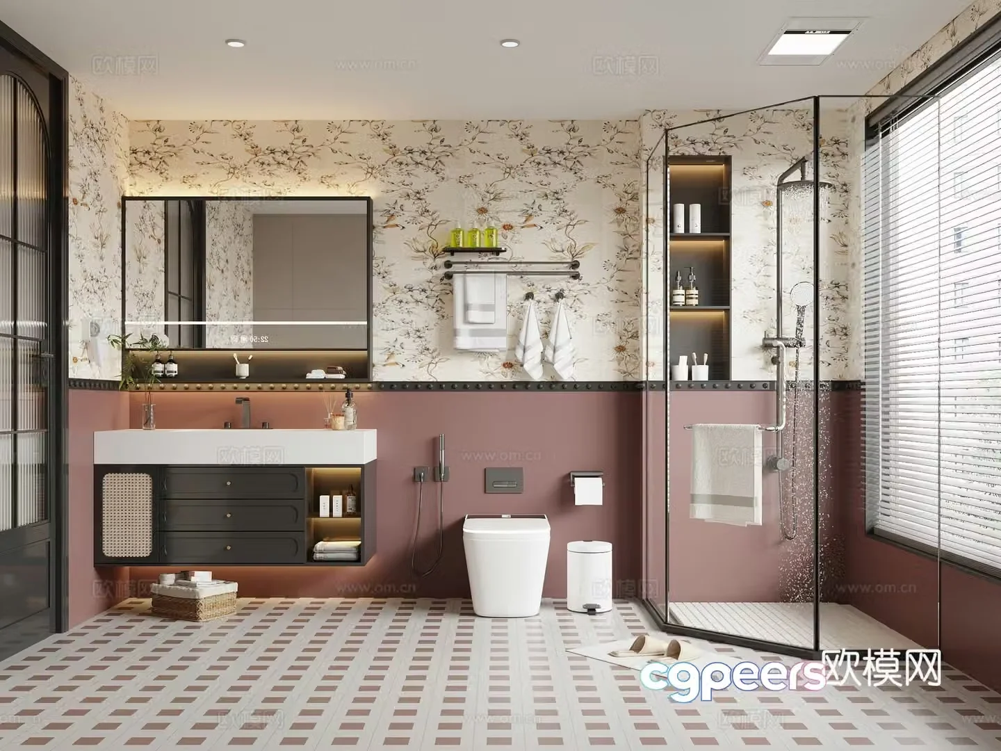 French bathroom bathroom 3d model