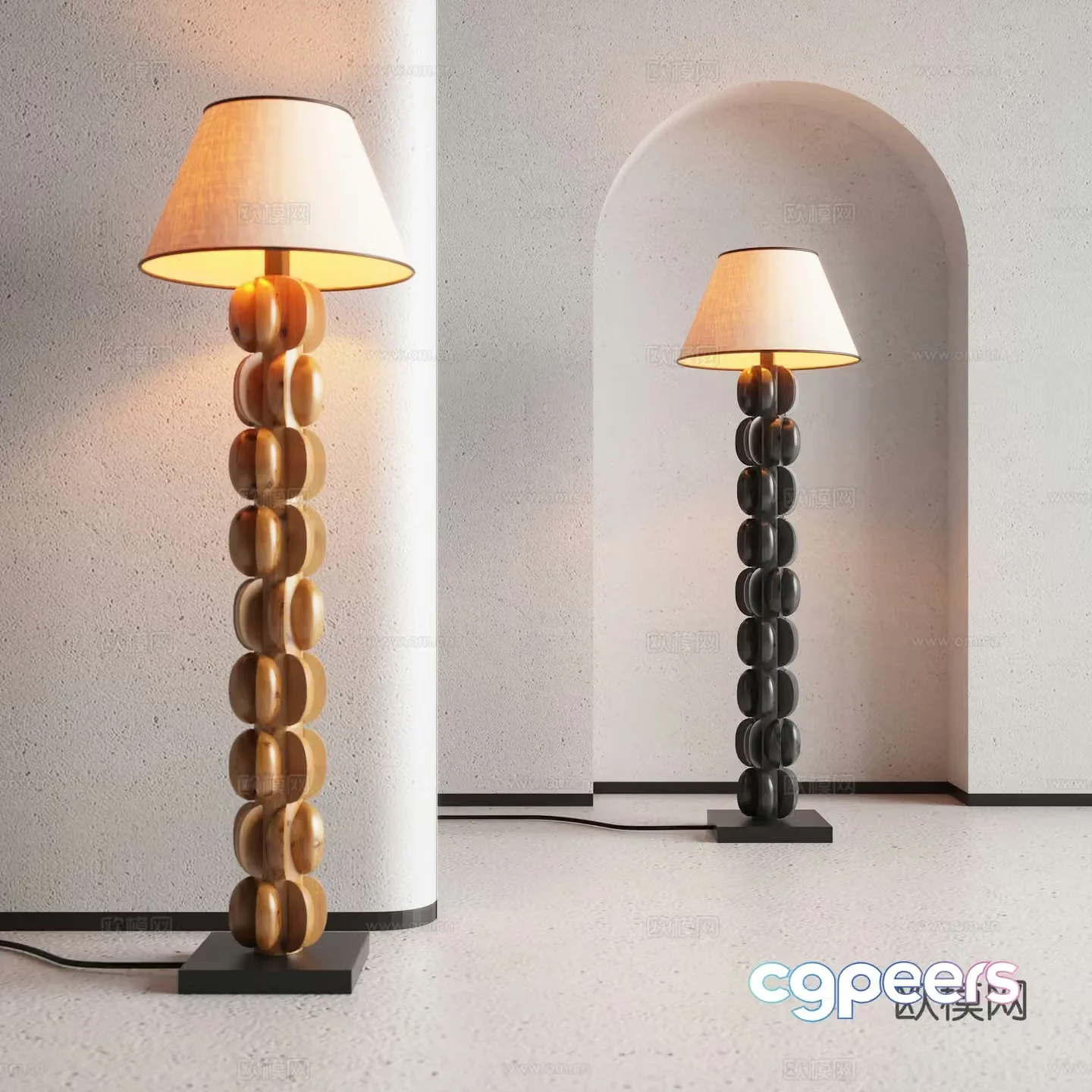 Jijifeng Floor Lamp 3D Model