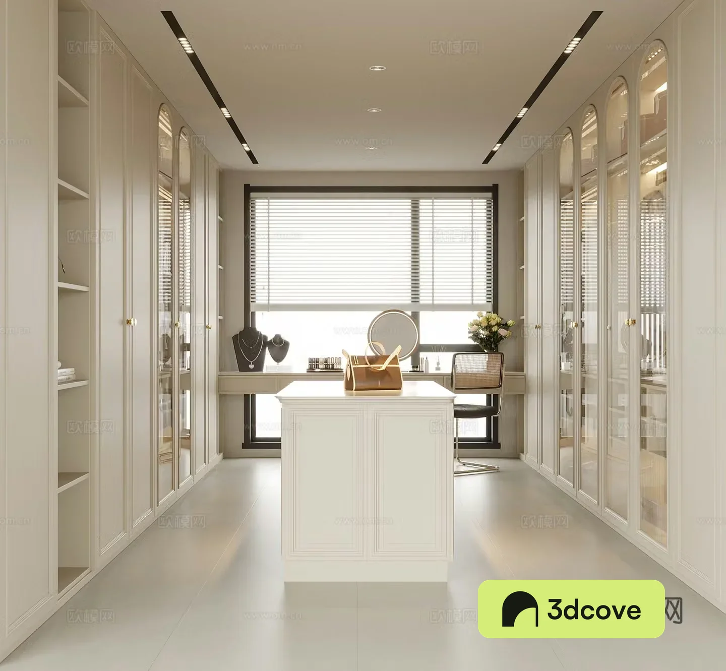 Modern island cloakroom wardrobe