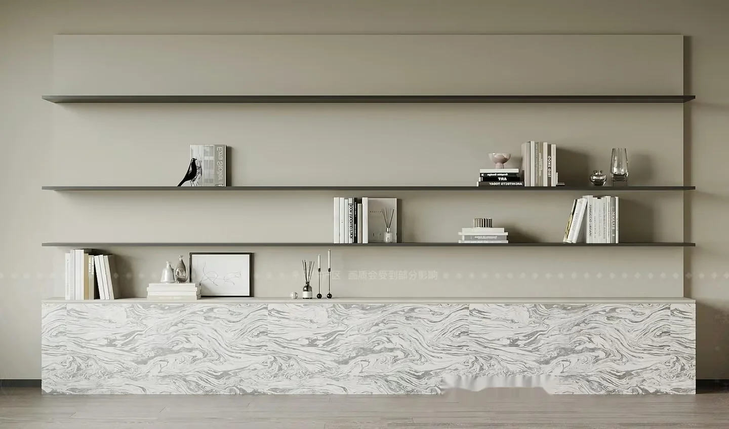 Modern Shelving Unit 3D Model – 5952 – VRAY Render