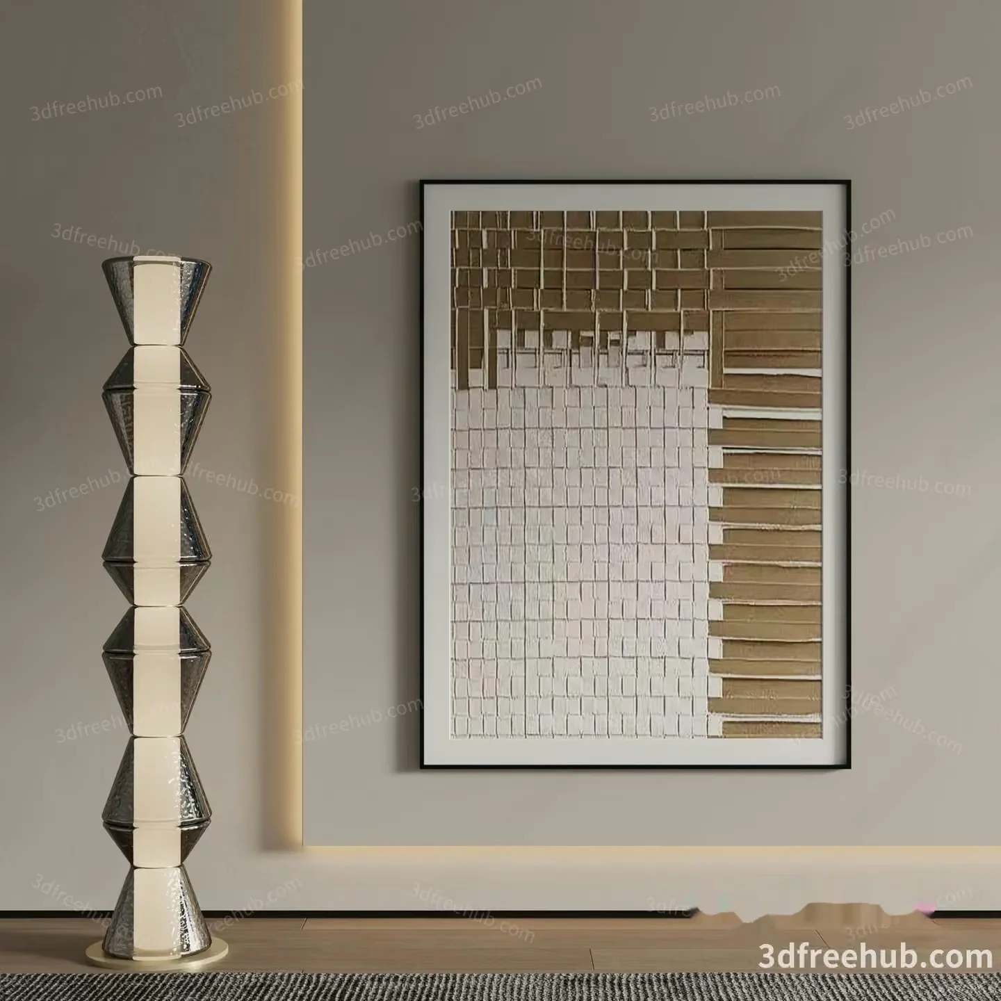 Modern Living Room 3D Model – 22458 – VRAY Render