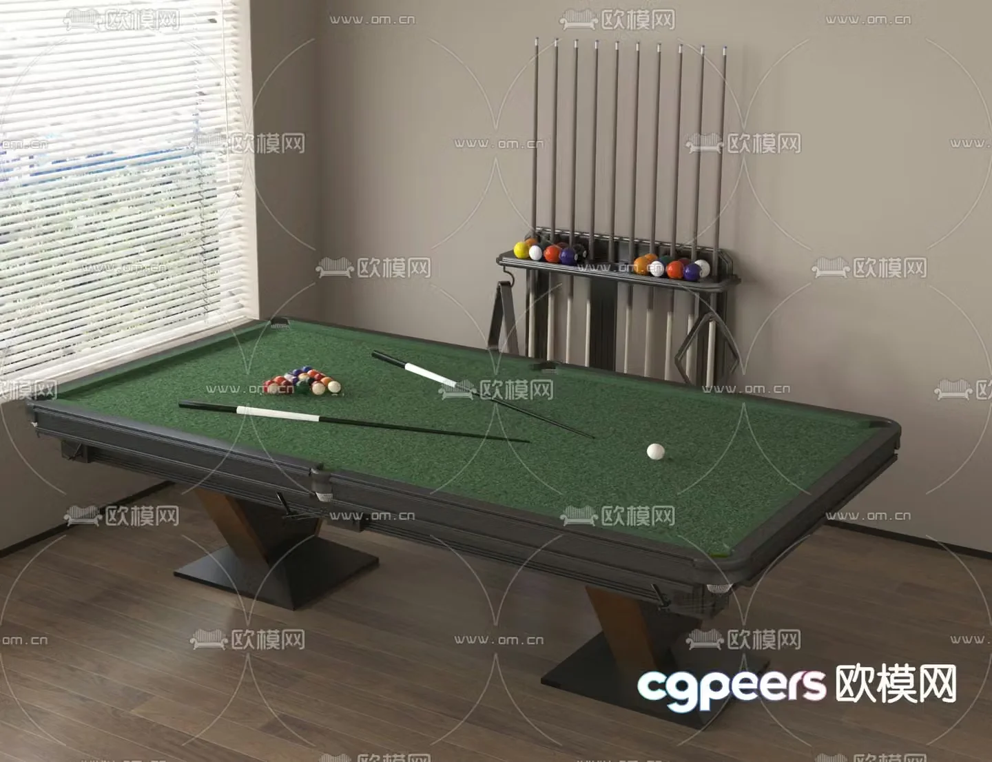 Modern billiards billiard table 3d model