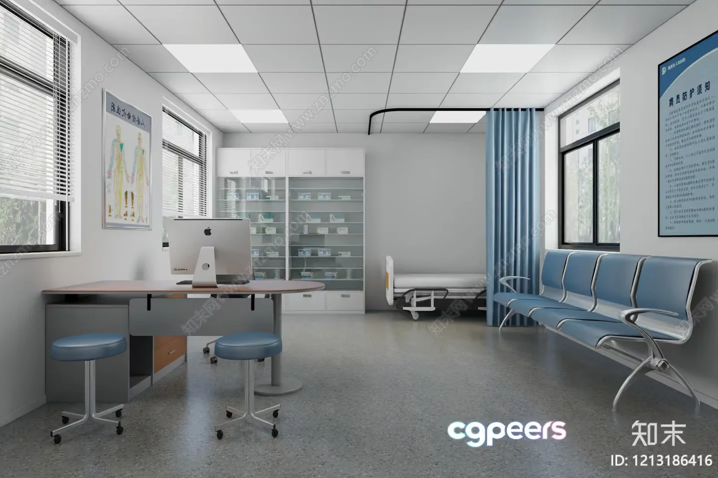 A Medical Office 3D Model – 15245 – VRAY Render