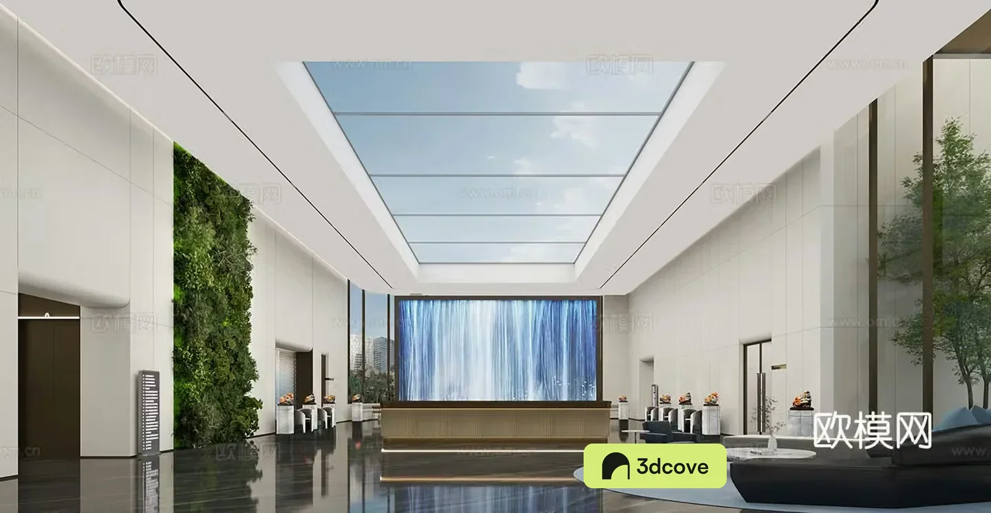 Modern business lobby