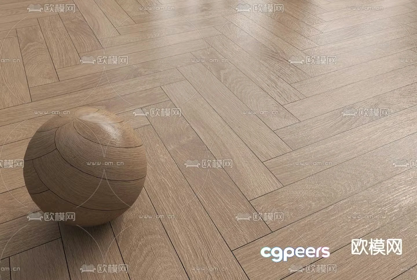 Wooden floor Fish bone floor 3d model