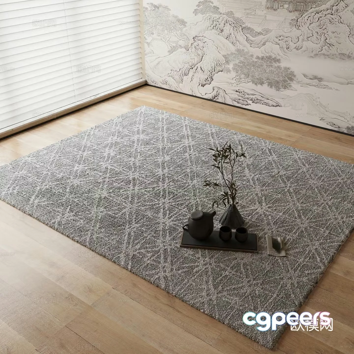 New Chinese carpet 3D model