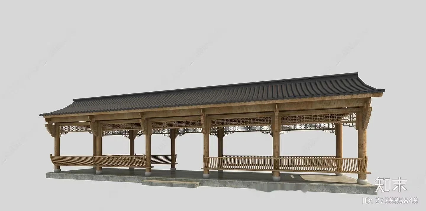 Traditional Asian-Style Building 3D Model – 17788 – VRAY Render