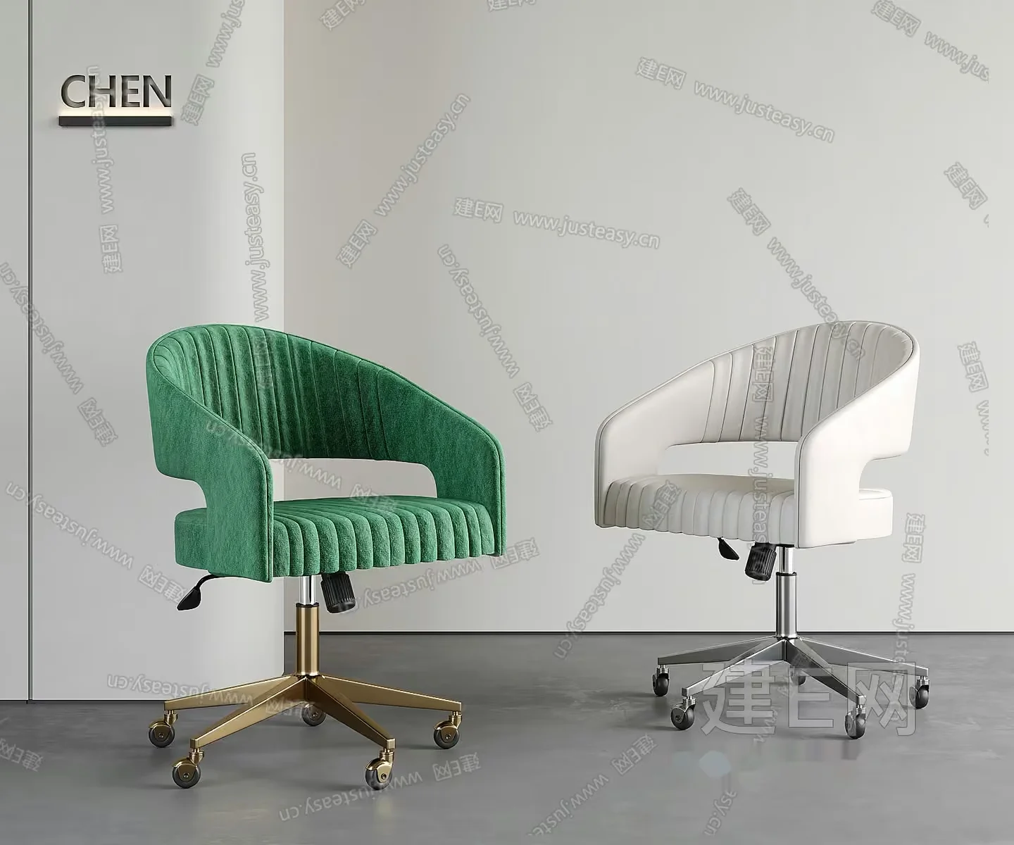 Modern Office Chairs 3D Model – 9789 – VRAY Render