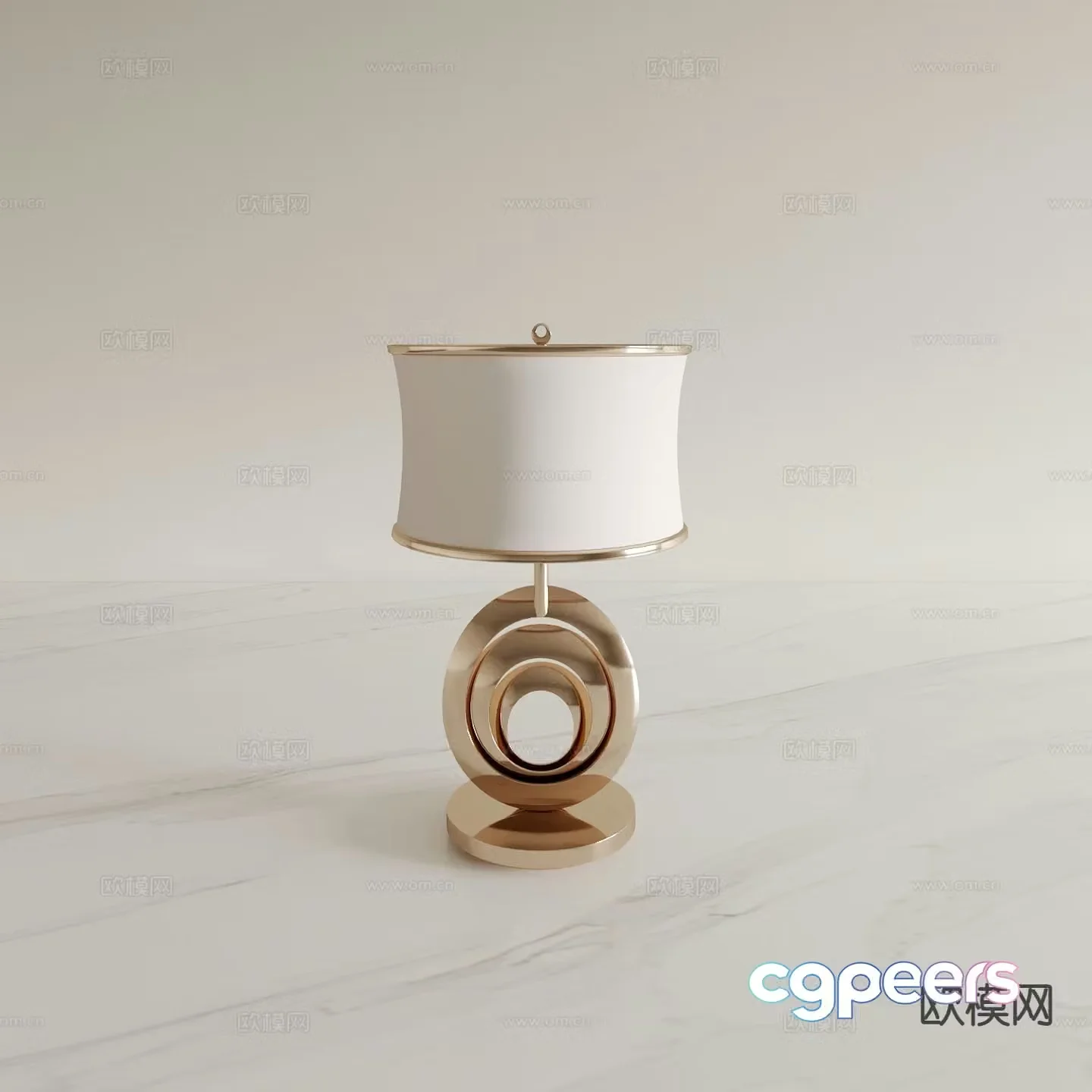 Light luxury table lamp bedside table lamp 3d model