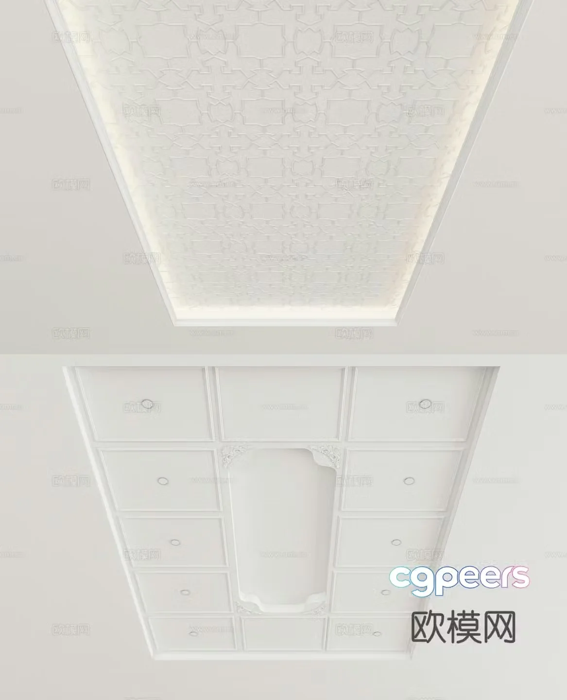 European style ceiling 3D model