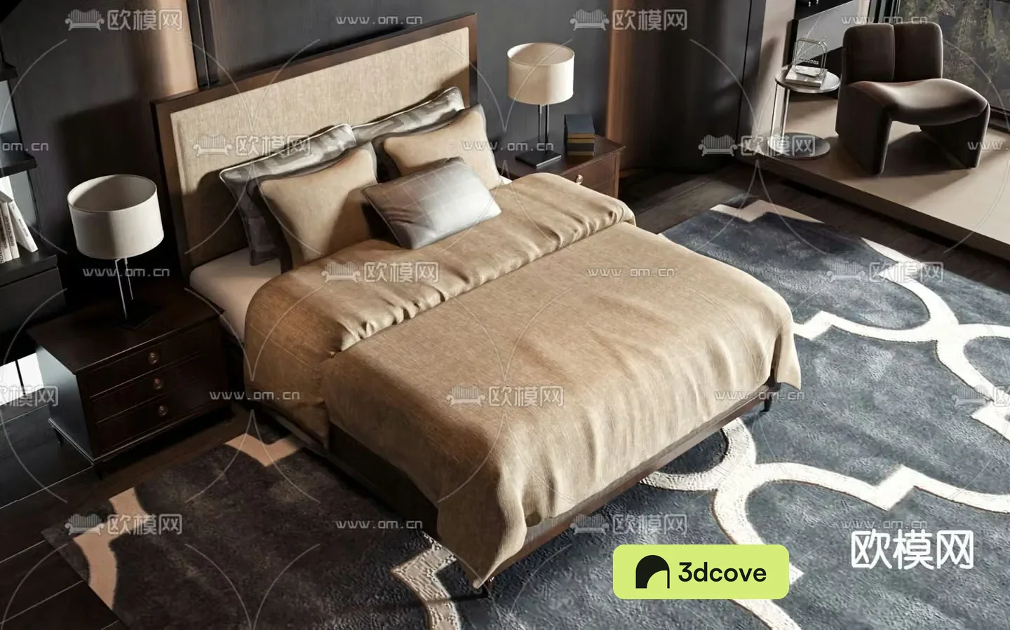 American double bed