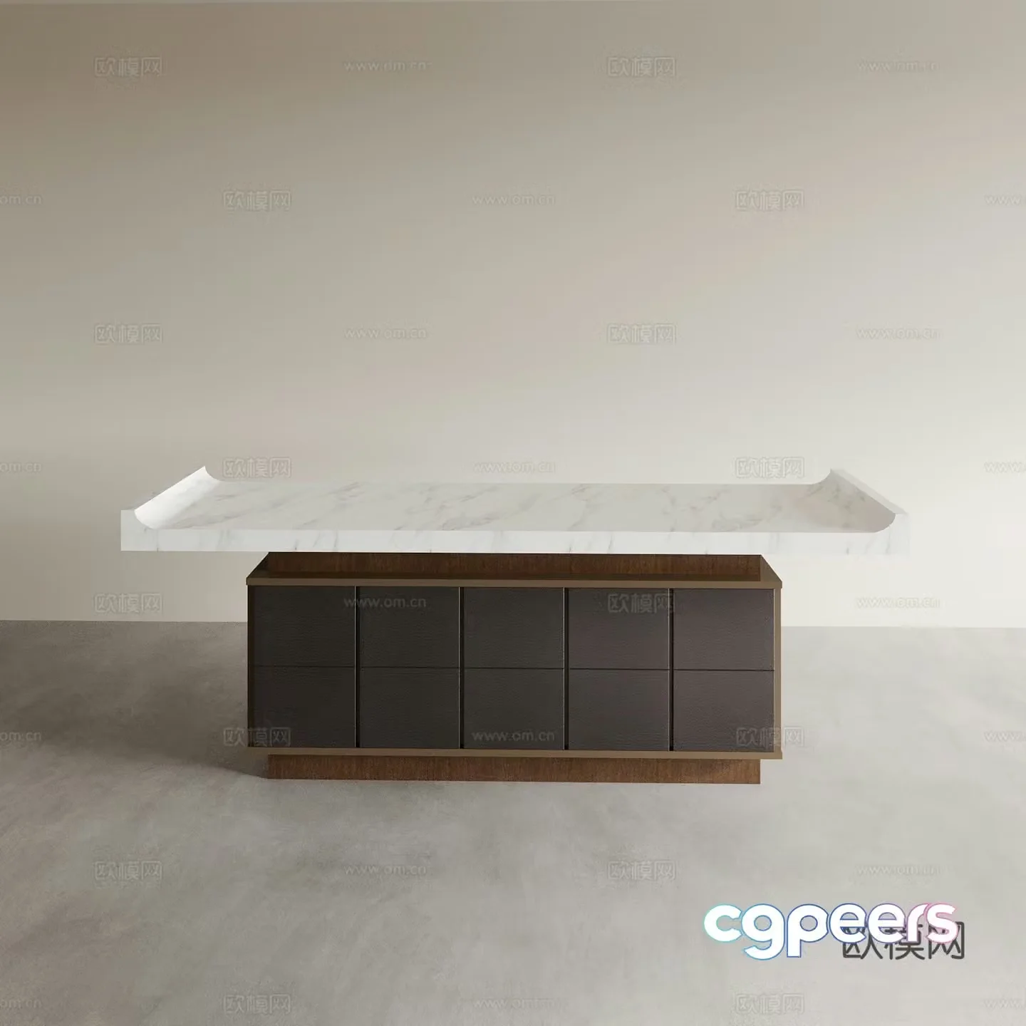 End viewing platform case entrance cabinet 3D model
