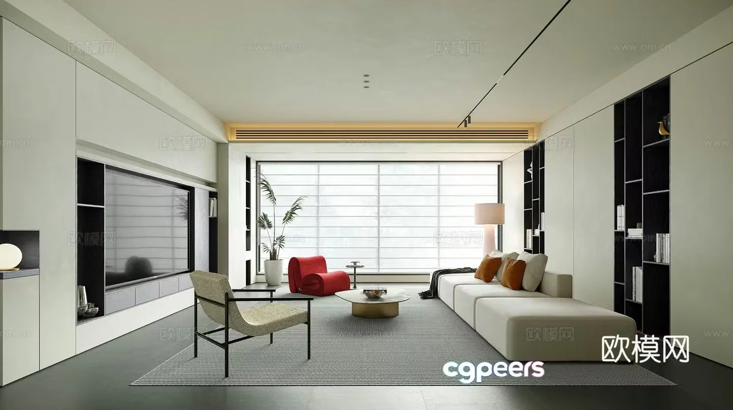 Modern living room 3d model