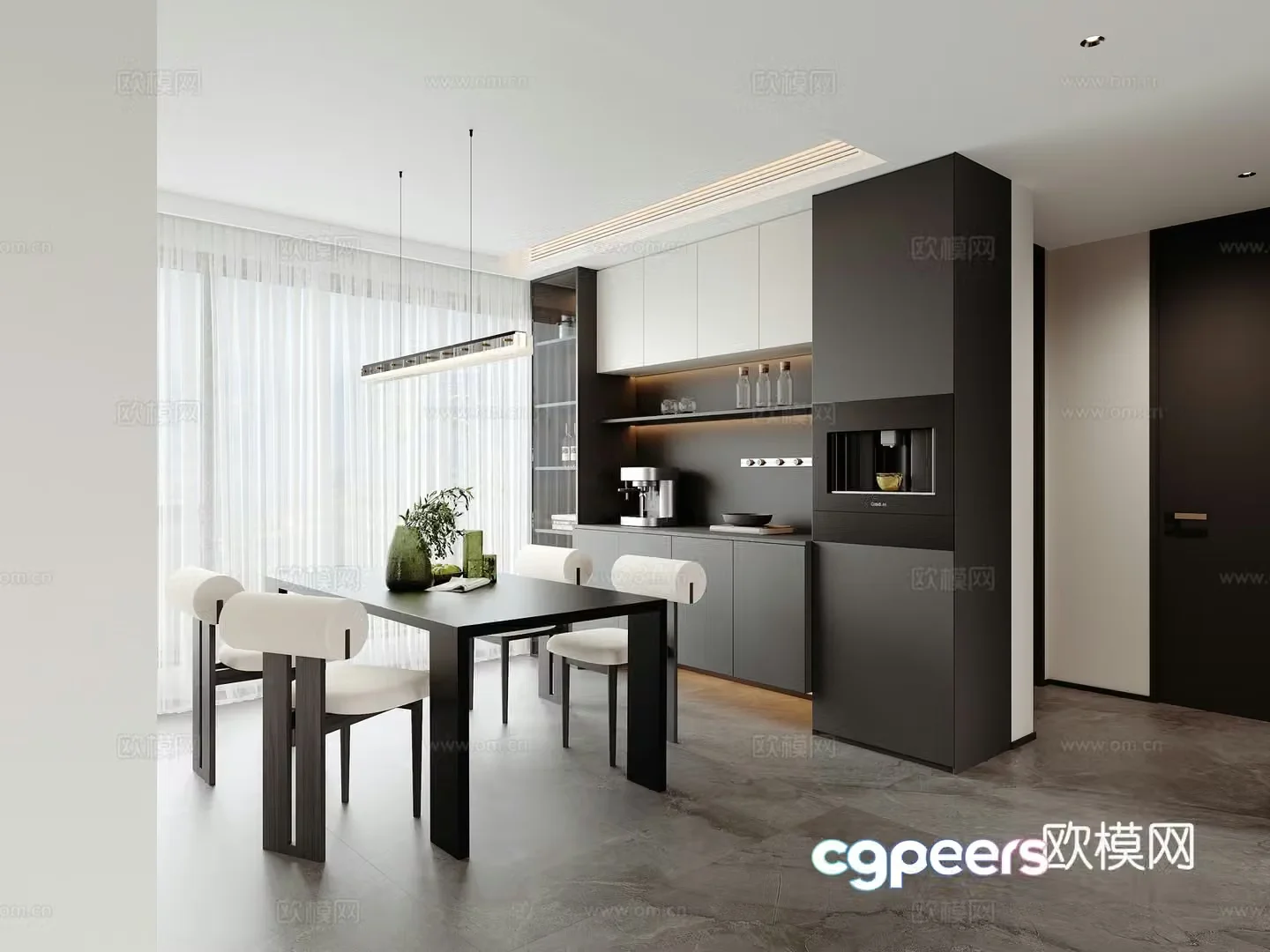 Modern restaurant 3d model