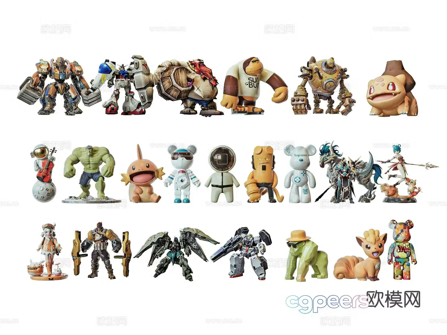 Modern figure figure toy 3d model
