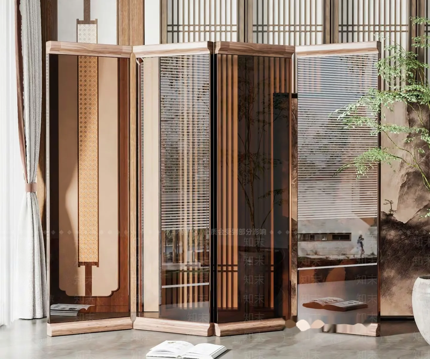 Wooden Room Divider 3D Model – 10866 – VRAY Render