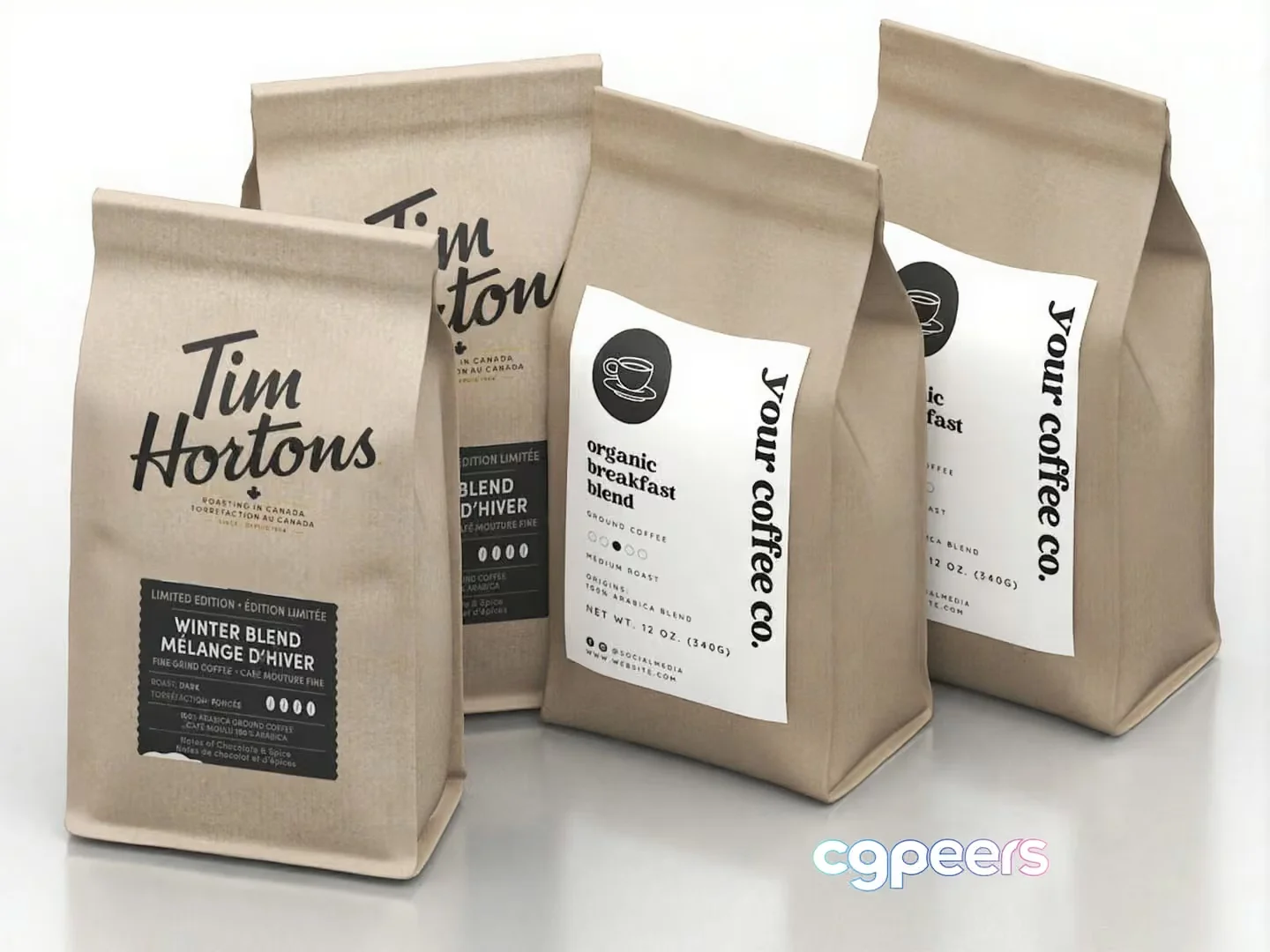 Coffee Bags 3D Model – 14337 – VRAY Render