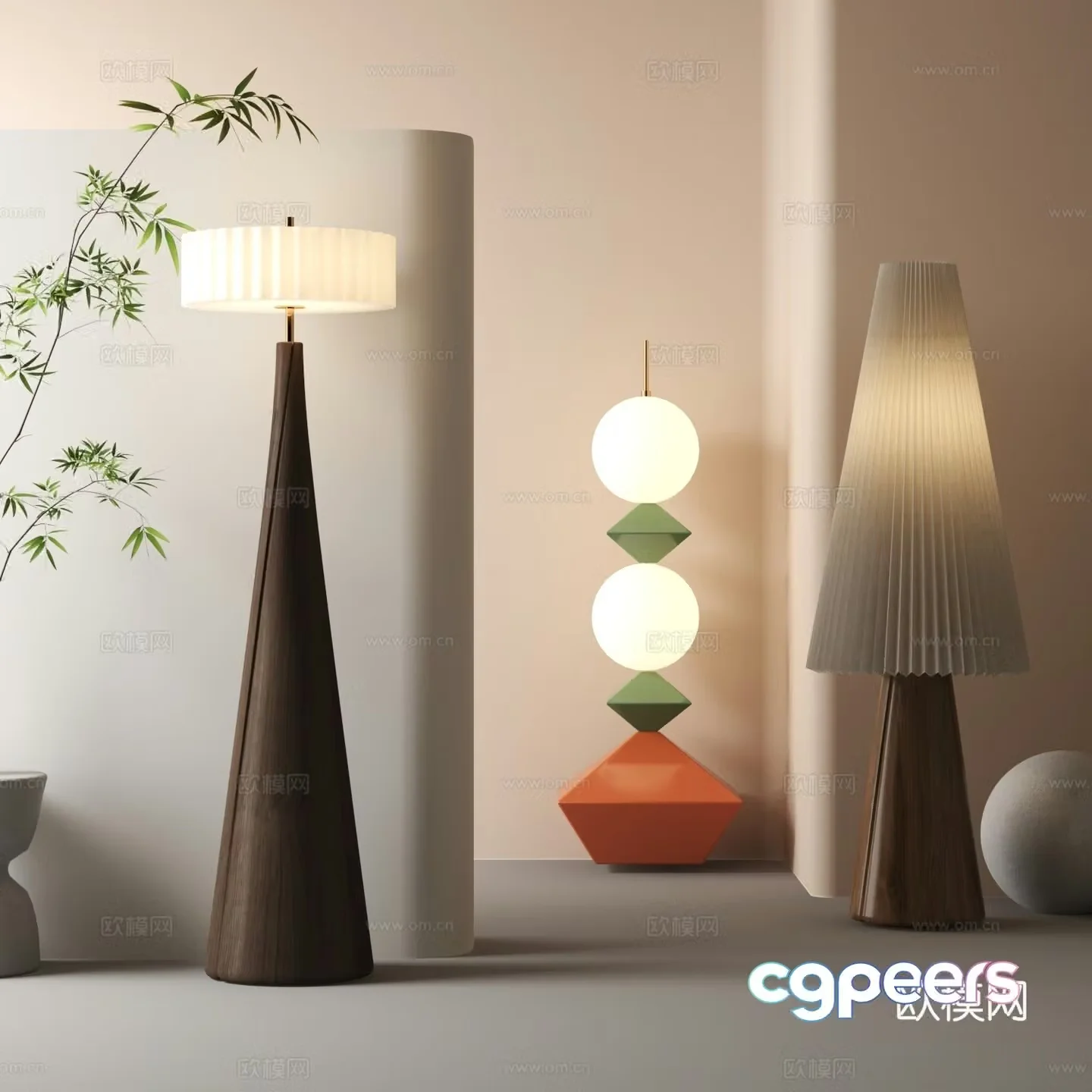Modern lantern 3d model