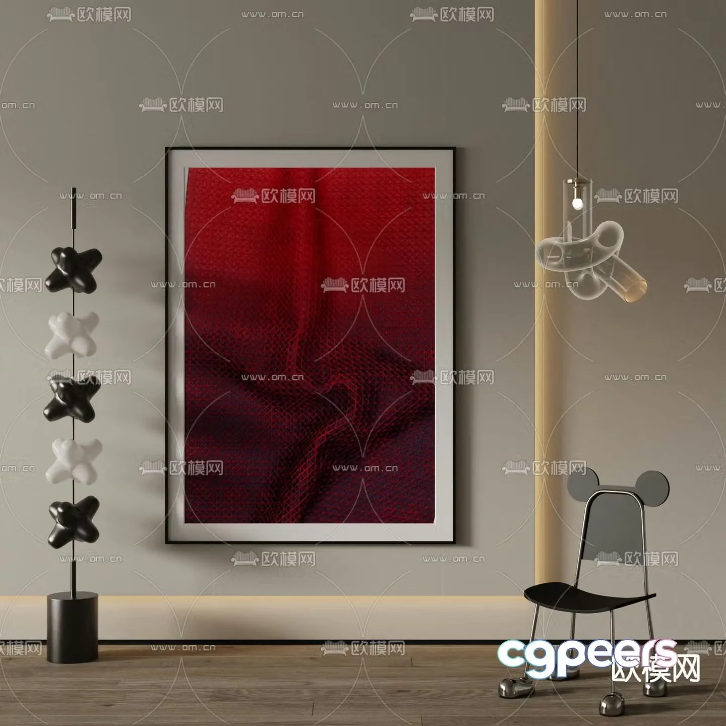 Simple painting Art painting Decorative painting 3d model