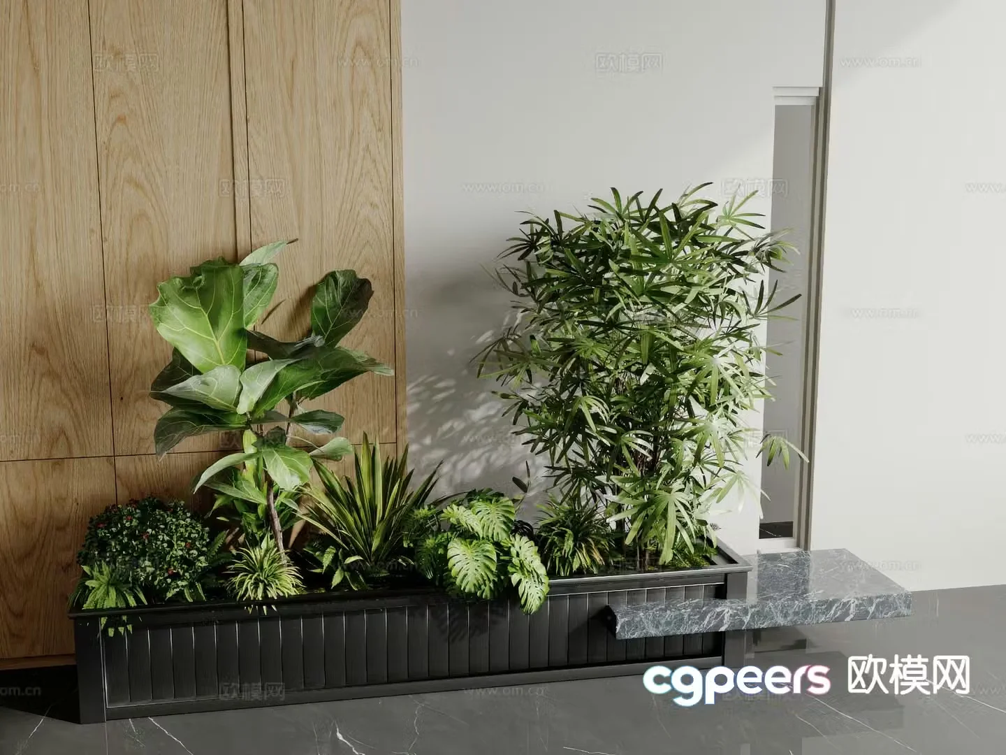 Plant heap Landscape plants Plant combination Tree pool 3d model