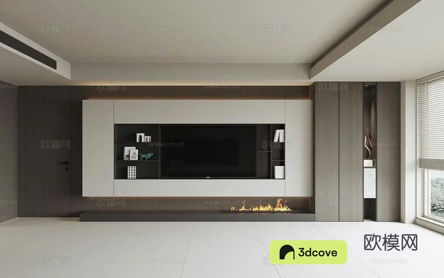 Modern TV background wall