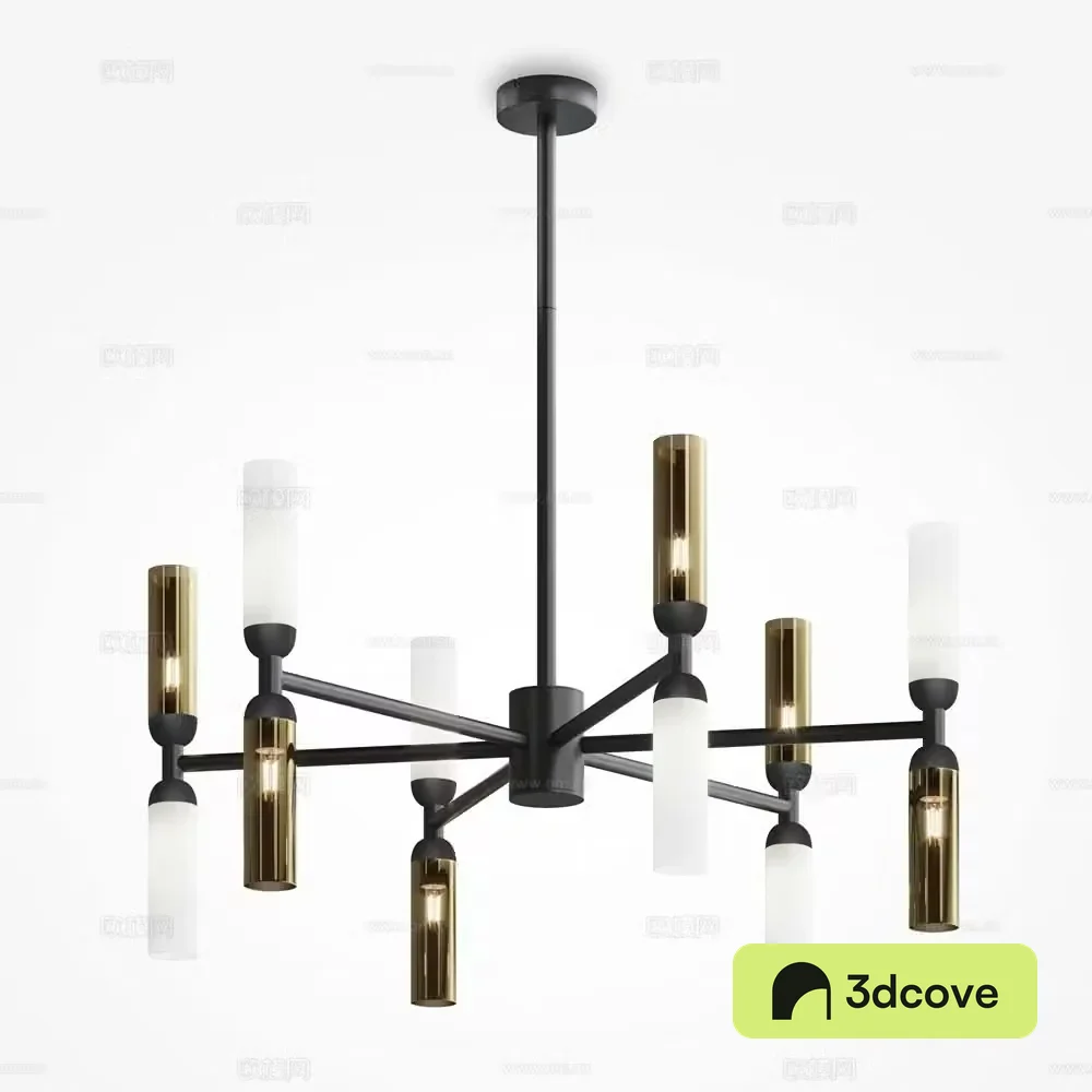 Modern multi-head chandelier